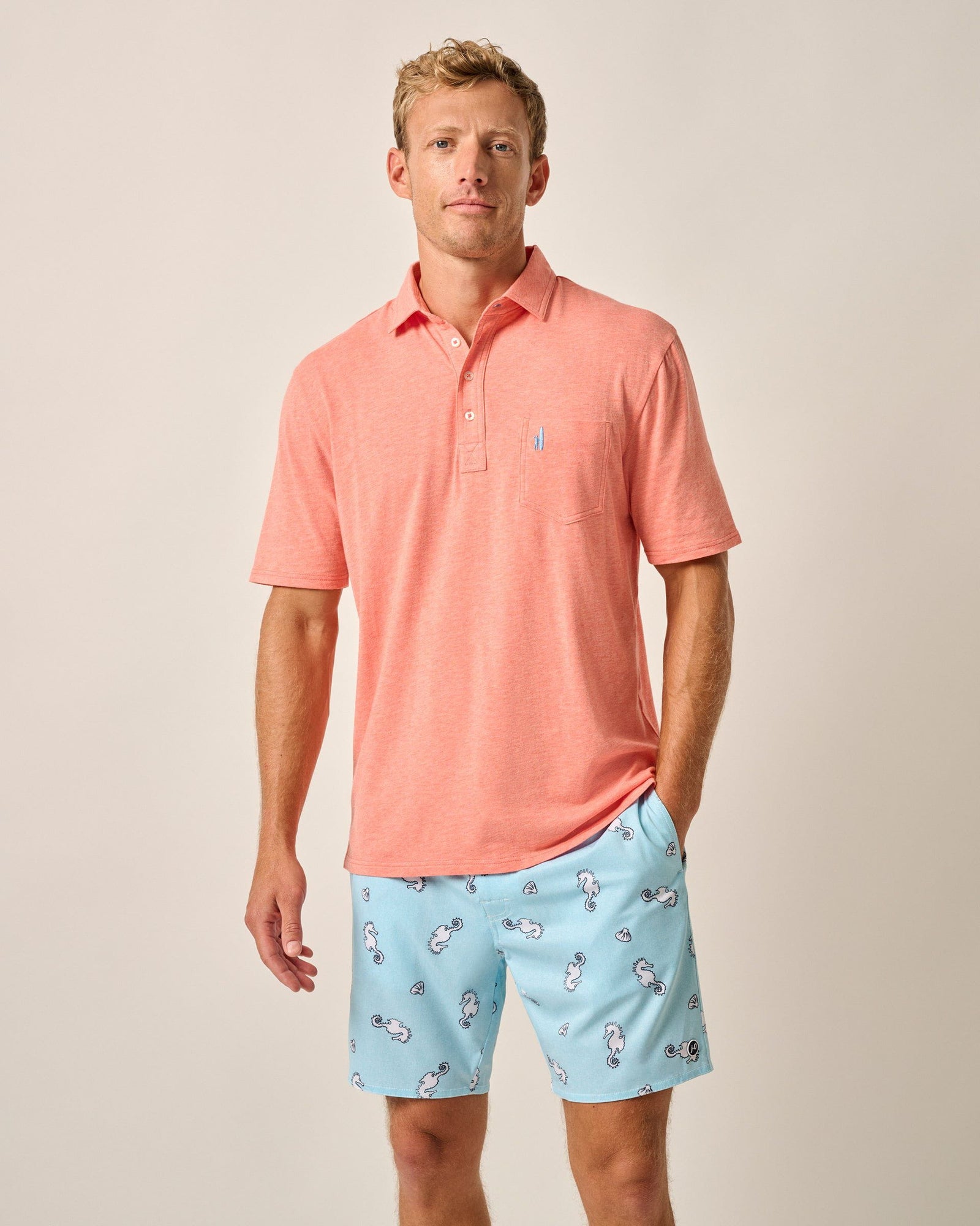 Johnnie-O Men's Heathered Original Polo 2.0